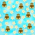 Adorable seamless background with bears