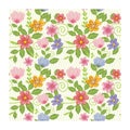 Adorable seamless Flowers - Floral pattern Design Royalty Free Stock Photo