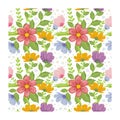 Adorable seamless Flowers - Floral pattern Design Royalty Free Stock Photo