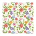 Adorable seamless Flowers - Floral pattern Design Royalty Free Stock Photo