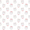 Adorable siberian husky seamless pattern background Royalty Free Stock Photo