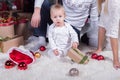 Adorable smiling toddler Christmas