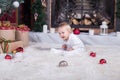 Adorable smiling toddler Christmas