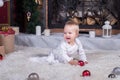 Adorable smiling toddler Christmas