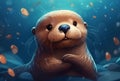 A Playful Otter: Captured by Generative AI.