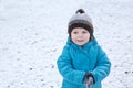 Adorable toddler boy on beautiful winter day Royalty Free Stock Photo