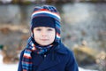 Adorable toddler boy on beautiful winter day Royalty Free Stock Photo