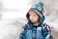 Adorable toddler boy on winter day Royalty Free Stock Photo