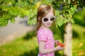 Adorable toddler girl portrait outdoors Royalty Free Stock Photo