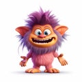 Adorable Troll Clip Art: Light Purple And Orange Cartoon Animation