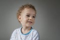 Portrait of little boy in pyjamas before going to sleep Royalty Free Stock Photo
