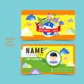 Adorable vector business card set