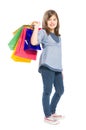 Adorable, young and cute shopping girl Royalty Free Stock Photo