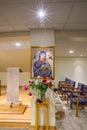 Adoration chapel, cross stitch of Mother of Perpetual Help at Sacred Heart Church Seattle Washington