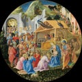 The Adoration of the Magi painted by Beato Angelico and Filippo Lippi