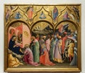 The Adoration of the Magi, painting by Lorenzo Monaco, Uffizi Gallery, Florence Royalty Free Stock Photo