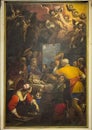 Adoration of the Shepherds by Domenico Cresti in 1594 in the Lucca Cathedral in Luca, Italy. Royalty Free Stock Photo
