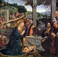 Adoration of the Shepherds by Domenico Ghirlandaio Royalty Free Stock Photo