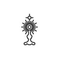 Adoration symbol line icon