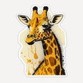 Fictional Giraffe Sticker Design Made with High-Quality Generative AI
