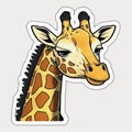 Fictional Giraffe Sticker Design Made with High-Quality Generative AI