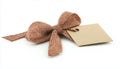 Adorn Your Gift With A Bow Featuring A Tag Royalty Free Stock Photo