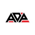 ADP triangle letter logo design with triangle shape. ADP triangle logo design monogram. ADP triangle vector logo template with red Royalty Free Stock Photo