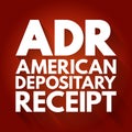 ADR - Alternative Dispute Resolution acronym, business concept background Royalty Free Stock Photo