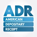 ADR - American Depositary Receipt acronym