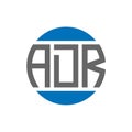 ADR letter logo design on white background. ADR creative initials circle logo concept. ADR letter design