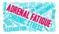 Adrenal Fatigue Word Cloud Royalty Free Stock Photo