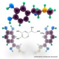 Adrenalin molecule structure Royalty Free Stock Photo