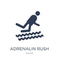 Adrenalin rush icon. Trendy flat vector Adrenalin rush icon on w