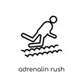 Adrenalin rush icon. Trendy modern flat linear vector Adrenalin