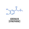 Adrenaline adrenalin, epinephrine molecule