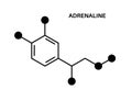 Adrenaline chemical formula Royalty Free Stock Photo