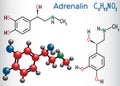 Adrenaline epinephrine molecule . It is a hormone, neurotrans