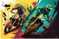 Adrenaline-Fueled Artwork Inspired by Moto Cross