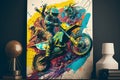 Adrenaline-Fueled Artwork Inspired by Moto Cross