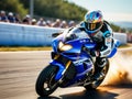 Adrenaline Rush The Thrilling World of Motorcycle Racing.AI Generated