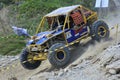 Adrenaline sports offroad cars drove across tracks in a competition