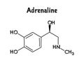 Adrenaline structural formula of molecular structure Royalty Free Stock Photo