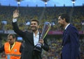 ADRIAN MUTU honored before ROMANIA vs. GEORGIA