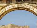 The Adrianou Gate by night in Athens Royalty Free Stock Photo