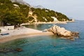 Adriatic Beach in Brela Village Royalty Free Stock Photo