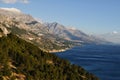 Adriatic coast and Kapela mountain range, Croatia