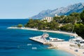 Adriatic coastline- Brela, Makarska riviera, Croatia. Royalty Free Stock Photo