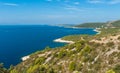 Adriatic island sea coast scenic view. Hvar