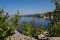 Adriatic sea bay in Omisalj, island Krk, Croatia Royalty Free Stock Photo