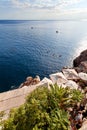 Adriatic Sea - Beach in the old town of Dubrovnik Dalmatia, Croatia